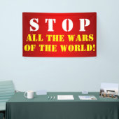 Banderoles Design de texte simple "STOP ALL WARS" (Salon professionnel)