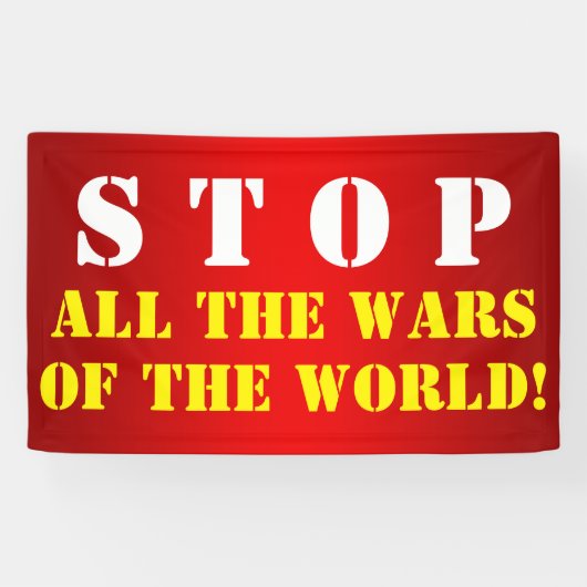 Banderoles Design de texte simple "STOP ALL WARS" (Horizontal)