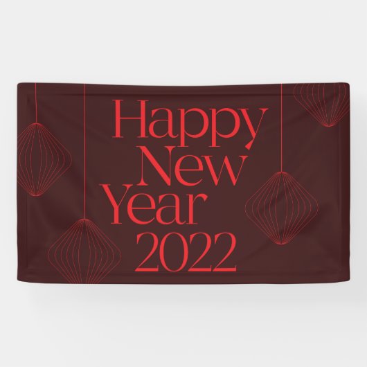 Banderoles Design dynamique, élégant, cool Bonne année 2022 (Horizontal)