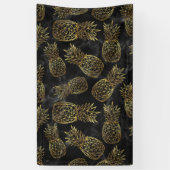 Banderoles Design géométrique moderne d'ananas en or (Vertical)