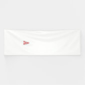 Banderoles Design graphique rouge avec des objets d'art en li (Horizontal)