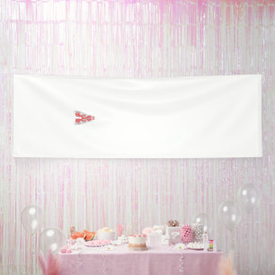 Banderoles Design graphique rouge avec des objets d'art en li