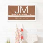 Banderoles Design minimaliste professionnel moderne | Marron (En situation)