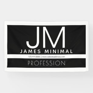 Banderoles Design minimaliste professionnel moderne Noir et