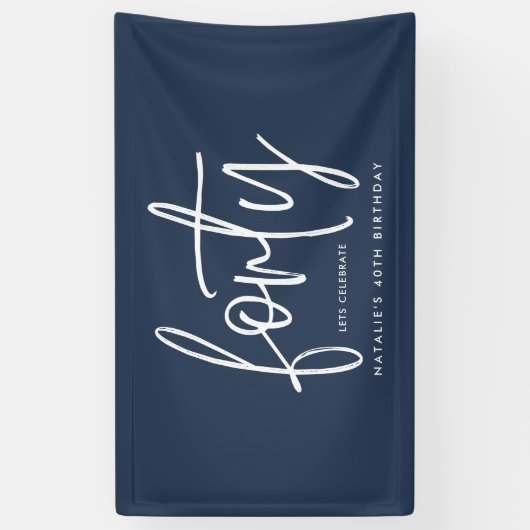 Banderoles Design moderne 40e anniversaire simple élégant scr (Vertical)