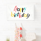 Banderoles Design moderne et gai de "Joyeux anniversaire" (En situation)