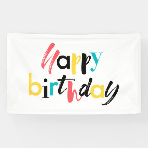 Banderoles Design moderne et gai de "Joyeux anniversaire"