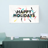 Banderoles Design moderne et ludique des "Joyeuses Fêtes" (Salon professionnel)