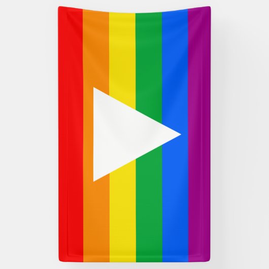 Banderoles Design triangle gay pride (Vertical)