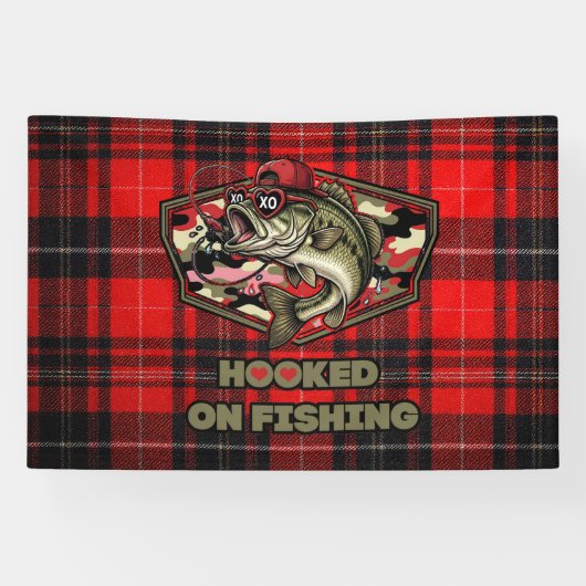 Banderoles Design with fun, bold illustration of a cool bass (Horizontal)