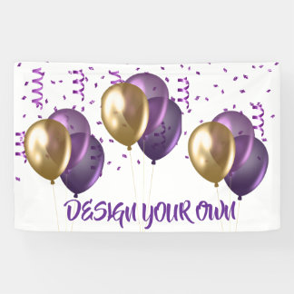 Banderoles Design Your Own Purple Party