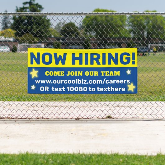 Banderoles Désormais, l'aide à l'embauche est demandée pour r (En situation)