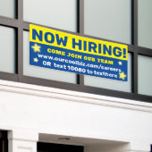 Banderoles Désormais, l'aide à l'embauche est demandée pour r (Bâtiment extérieur)