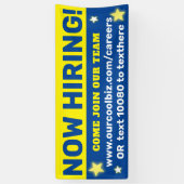 Banderoles Désormais, l'aide à l'embauche est demandée pour r (Vertical)