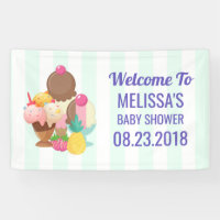 Desserts de crème glacée Baby shower Bienvenue