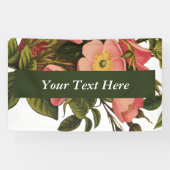 Banderoles Dessin d'art Rose vintage élégant (Horizontal)