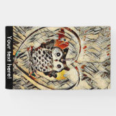 Banderoles Dessin de hibou (Horizontal)