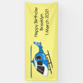 Banderoles Dessin d'hélicoptère du service de police mignon (Vertical)