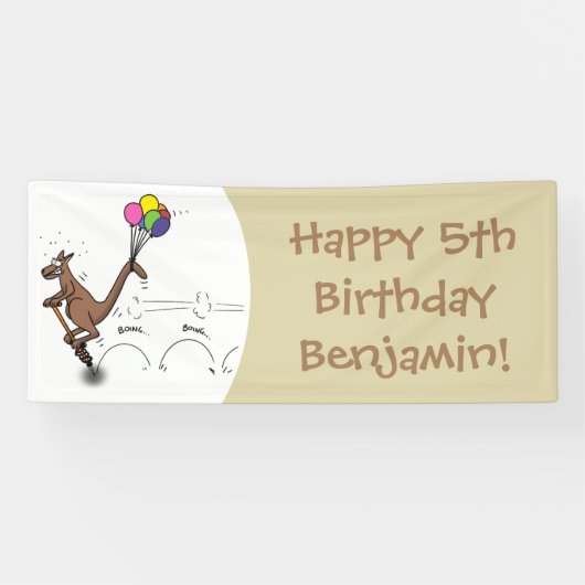 Banderoles Dessin d'humour australien kangourou (Horizontal)