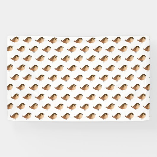 Banderoles Dessin d'Oiseau de Bruant (Horizontal)