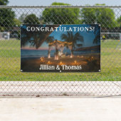 Banderoles Destination Paradise - Mariage (En situation)