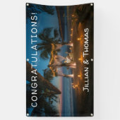 Banderoles Destination Paradise - Mariage (Vertical)