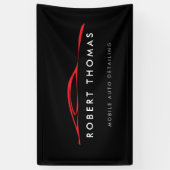 Banderoles Détail automatique noir et rouge, réparation autom (Vertical)