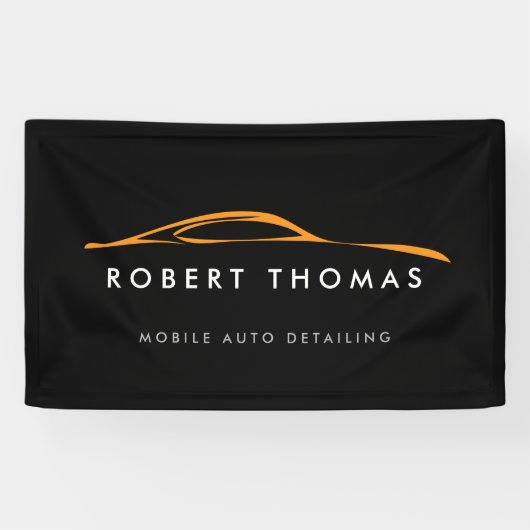 Banderoles Détail automatique noir/orange, réparation automat (Horizontal)