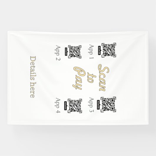 Banderoles détaill de commande de paiement par numérisation d (Horizontal)