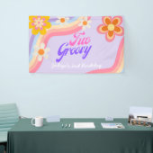 Banderoles Deux Arc-en-ciel rétro Super 2e anniversaire (Salon professionnel)