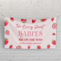 Deux bébés sucrés aux fraises Fête de naissance ju