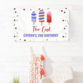 Banderoles Deux Cool 2e anniversaire Ice Pop 4 juillet (En situation)