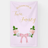 Banderoles Deux Fancy Bow Floral Anniversaire (Vertical)