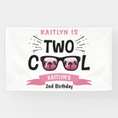 Banderoles Deux filles Cool 2e anniversaire (Horizontal)