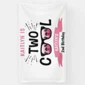 Banderoles Deux filles Cool 2e anniversaire (Vertical)