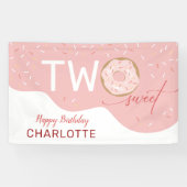 Banderoles Deux filles de Donut congelées sucrées 2e annivers (Horizontal)