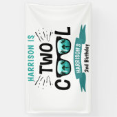 Banderoles Deux garçons Cool 2e anniversaire (Vertical)