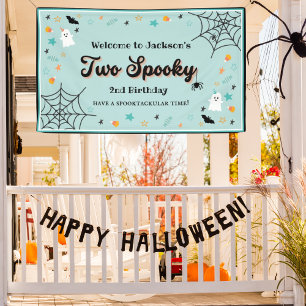 Banderoles Deux hommes Éffrayants Neutre Halloween 2e anniver