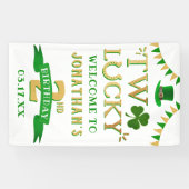Banderoles Deux Lucky St. Patrick's Day 2e anniversaire Bienv (Horizontal)