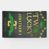 Banderoles Deux Lucky St. Patrick's Day 2e anniversaire Bienv (Horizontal)