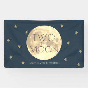 Banderoles Deux Lune Navy Blue Boy 2e anniversaire