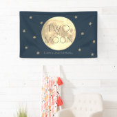 Banderoles Deux Moon Navy Blue Boy 2e anniversaire (En situation)