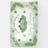 Banderoles Deux petits pois dans un Baby shower pour filles j (Vertical)