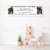 Banderoles Deux photos Information de contact commercial modi (En situation)