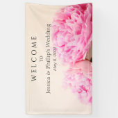 Banderoles Deux pivoines roses (Vertical)