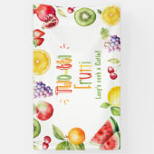 Banderoles Deux tti frutti tel un Cutie 2e anniversaire (Vertical)