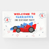 Banderoles Deux voitures de course pour enfants 2 ans accueil (Horizontal)