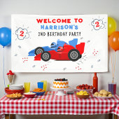 Banderoles Deux voitures de course pour enfants 2 ans accueil