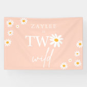 Banderoles Deux Wild 2e fête d'anniversaire Boho Daisy Bienve (Horizontal)