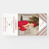 Banderoles Diagonale rouge or moderne Grilles photo Graduatio (Horizontal)